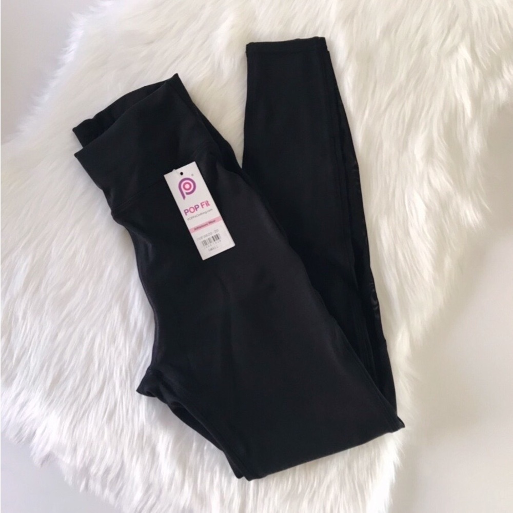 POP Fit Mesh Panel with Pockets Yoga Sport Pant Legging Small
